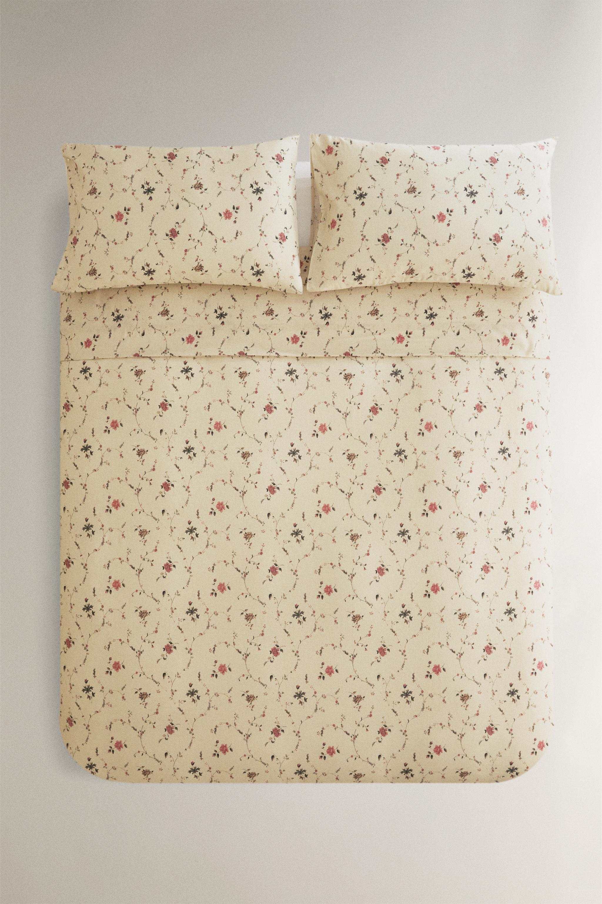 COTTON LINEN FLORAL DUVET COVER | KATHARINE POLE